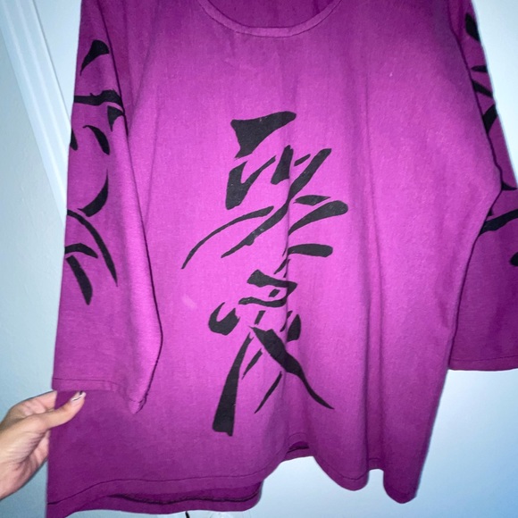 NWOT Monika Astara Tunic Top Purple Size Small $249 Designer Couture Asian Core - Picture 3 of 14